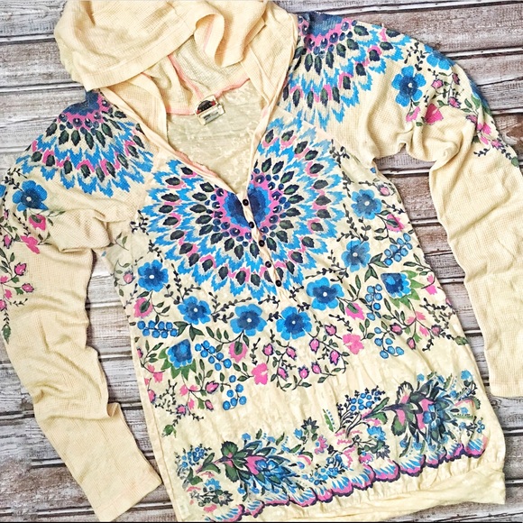 Free People Tops - Free People Hooded Thermal Pullover